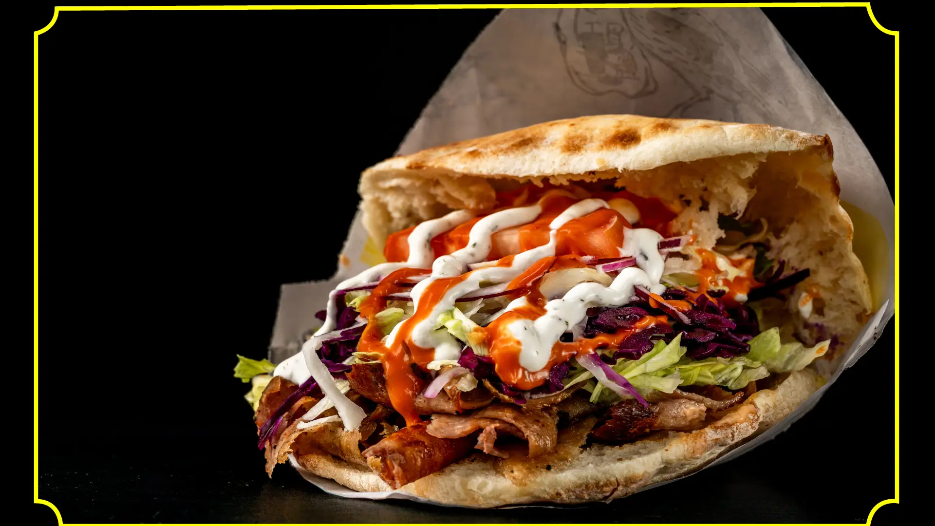 D&ouml;ner mit gemischtem Hackfleisch im Fladenbrot