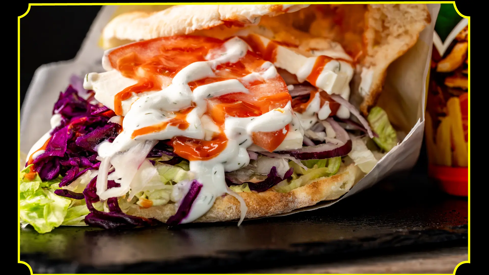 D&ouml;ner mit Rind-Scheibenfleisch im Fladenbrot
