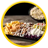 Zum Munue D&ouml;ner Teller mit Rind-Scheibenfleisch und Salat